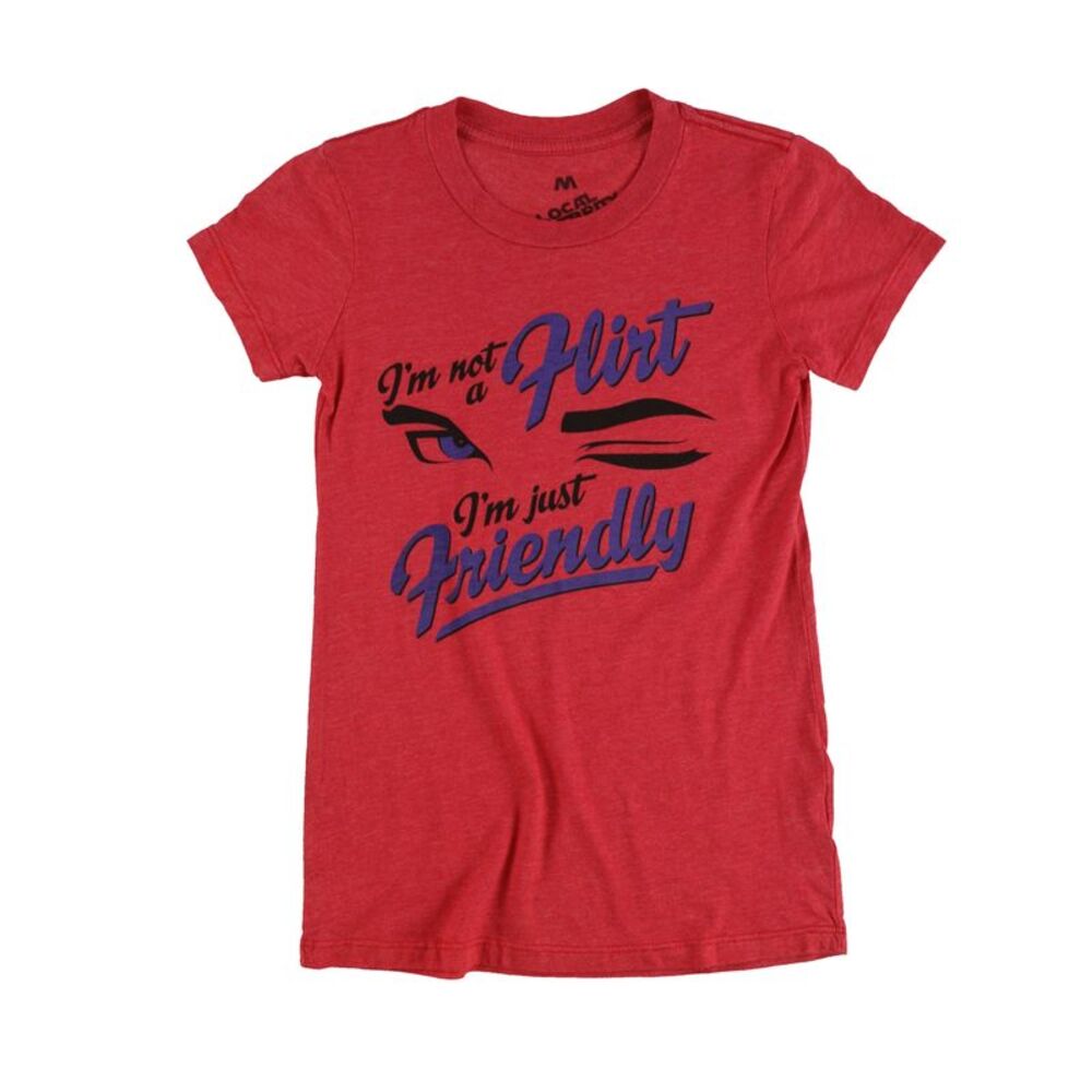 Local Celebrity Girls Big Kids I'm Not A Flirt Graphic T-Shirt, NWT